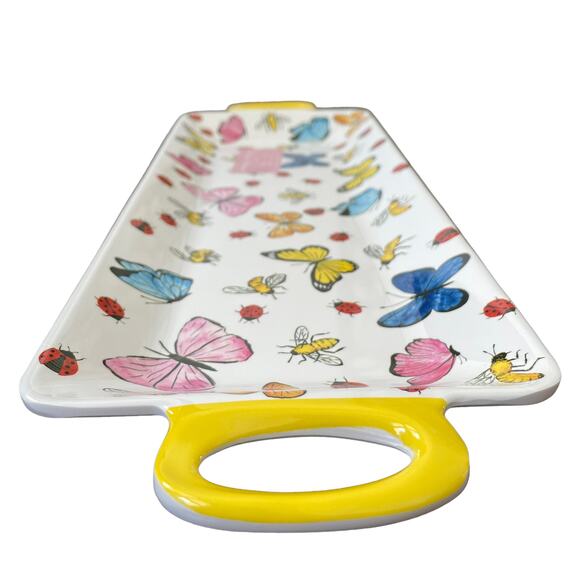 SPRING GATHERINGS Spring Pop of Color Butterflies Melamine Serving Tray 18x6 NEW - Picture 8 of 13